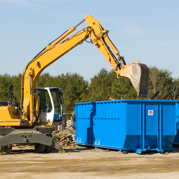 what size residential dumpster rentals are available in Hudson